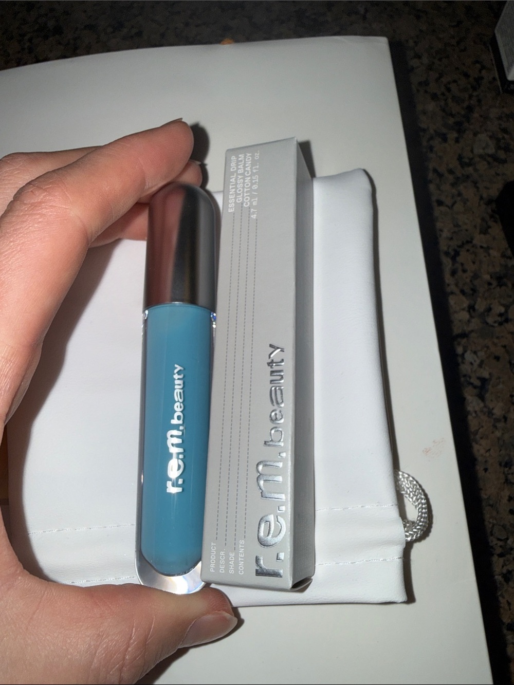 NIB REM BEAUTY ESSENTIAL DRIP LIP OIL Cotton Candy Shade